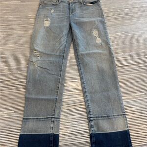 Hudson Jeans Light Blue with Dark Hem Detail